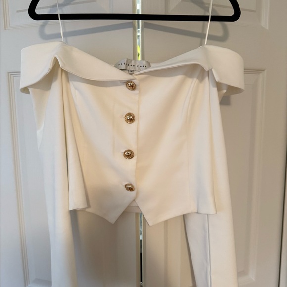 Endless Rose Off Shoulder Blazer Top - Picture 2 of 3